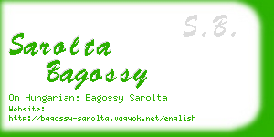 sarolta bagossy business card